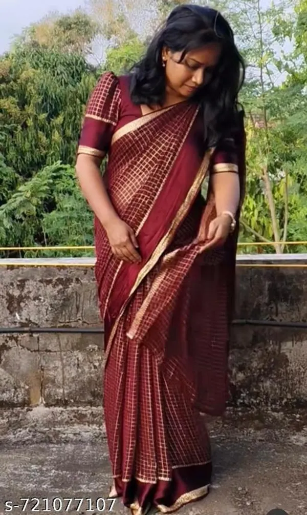 Maroon_Georgette_Viscose_Saree_For_Women