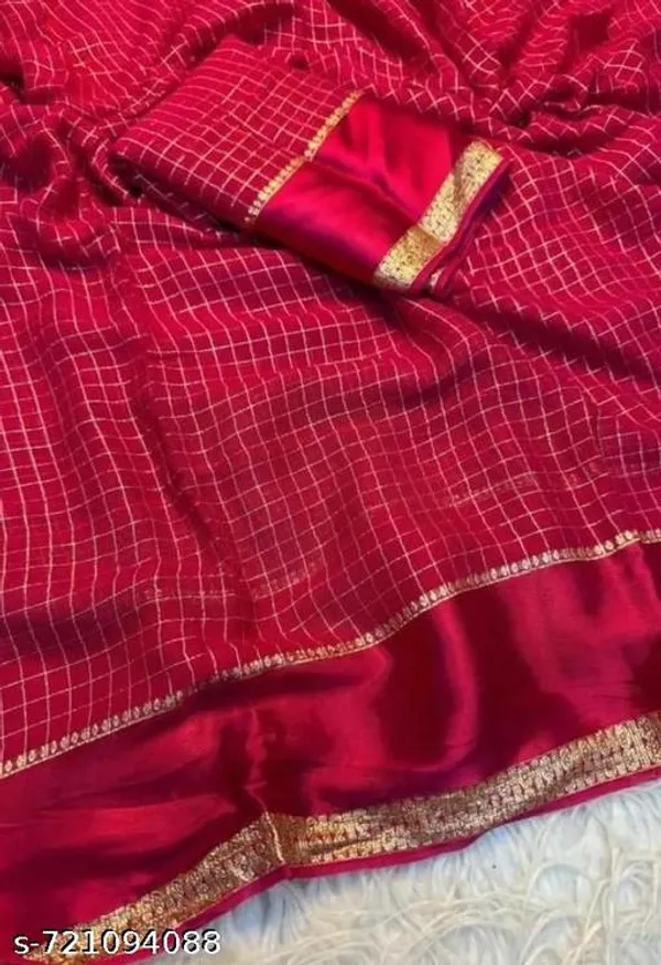 Red_Georgette_Viscose_Saree_For_Women