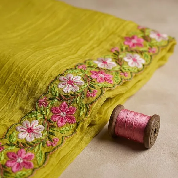 Yellow_Georgette_Viscose_Saree_For_Women
