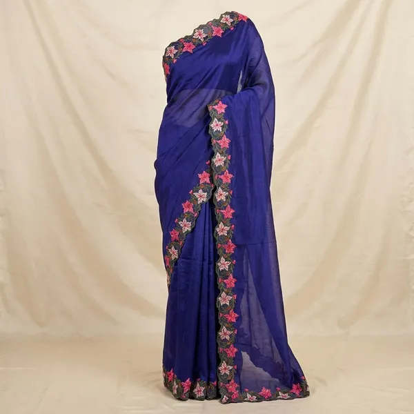 Purple_Georgette_Viscose_Saree_For_Women