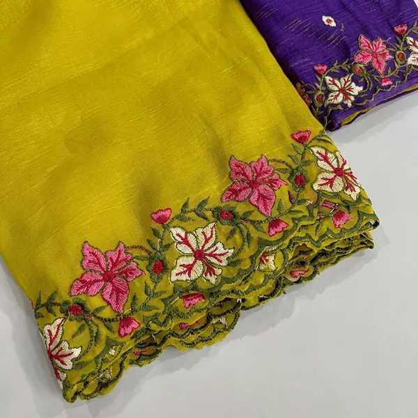 Green_Georgette_Viscose_Saree_For_Women