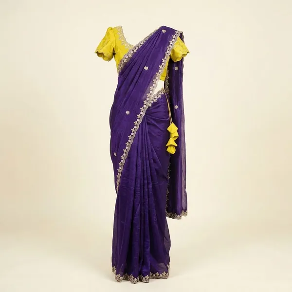 Blue_Georgette_Viscose_Saree_For_Women