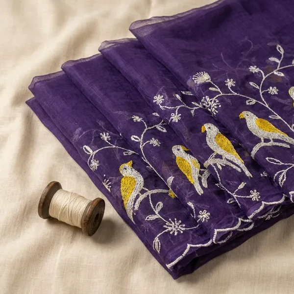 Blue_Georgette_Viscose_Saree_For_Women