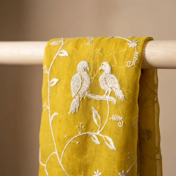 Yellow_Georgette_Viscose_Saree_For_Women