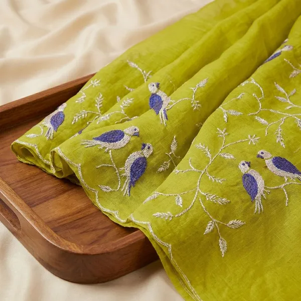 Yellow_Georgette_Viscose_Saree_For_Women