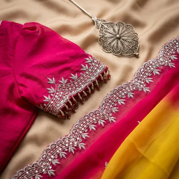 Pink_Georgette_Viscose_Saree_For_Women