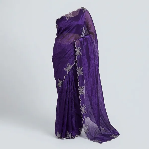 Light_Blue_Georgette_Viscose_Saree_For_Women