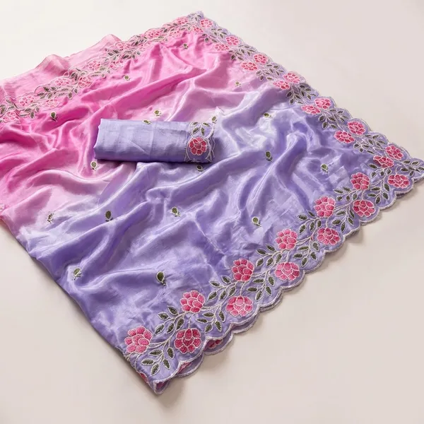 Blue_Georgette_Viscose_Saree_For_Women