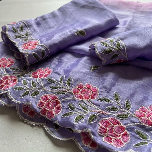 Blue_Georgette_Viscose_Saree_For_Women