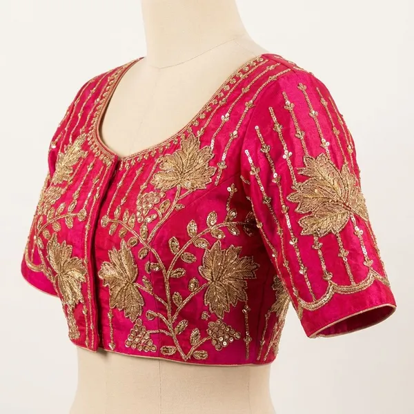 Pink_Georgette_Viscose_Saree_For_Women