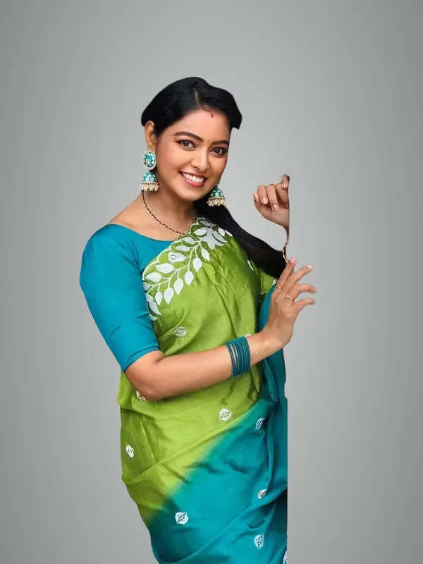 Green_Georgette_Viscose_Saree_For_Women