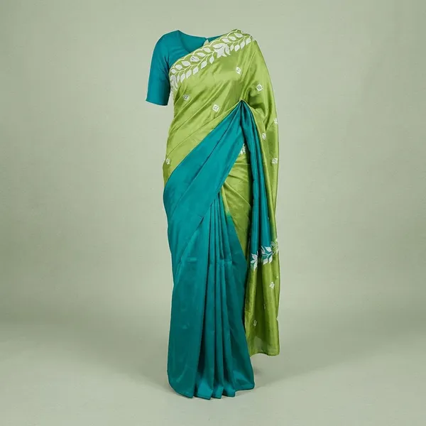 Green_Georgette_Viscose_Saree_For_Women