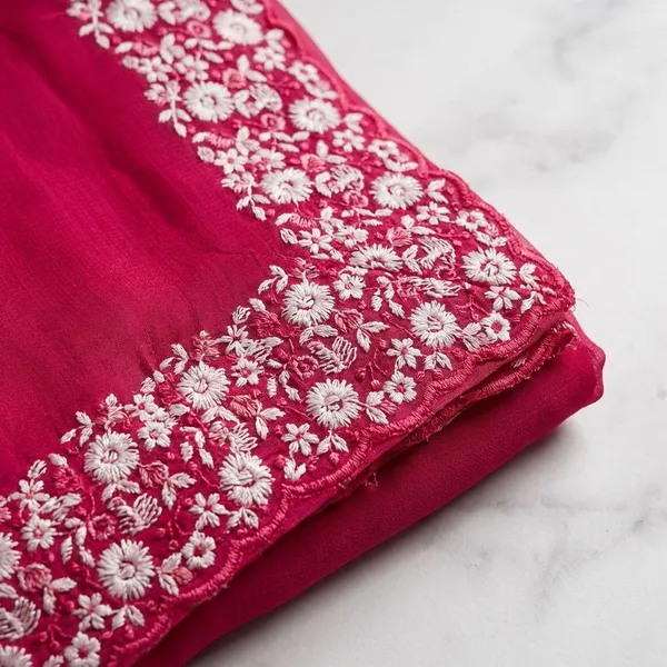 Red_Georgette_Viscose_Saree_For_Women