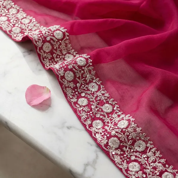 Pink_Georgette_Viscose_Saree_For_Women