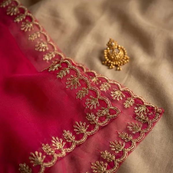 Pink_Georgette_Viscose_Saree_For_Women