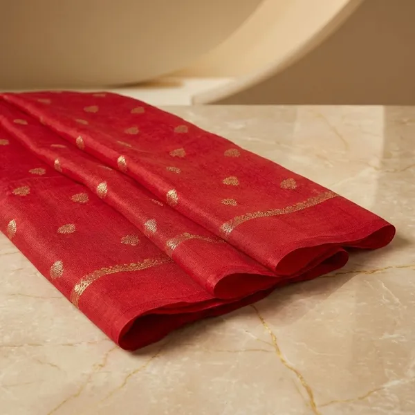 Red_Georgette_Viscose_Saree_For_Women