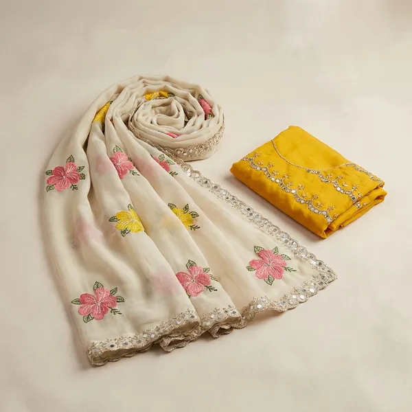 Beige_Georgette_Viscose_Saree_For_Women