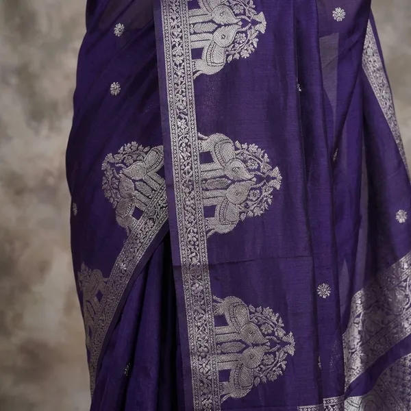 Blue_Georgette_Viscose_Saree_For_Women