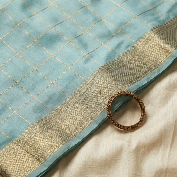 Blue_Georgette_Viscose_Saree_For_Women
