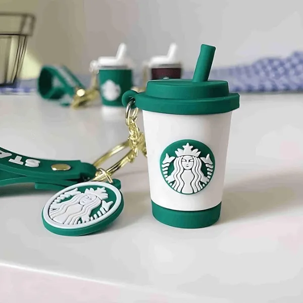Buy1Get1Free_{BoGo}_keychain_with_star--bucks_sipper_logo_for_gifting_(Random_Color)