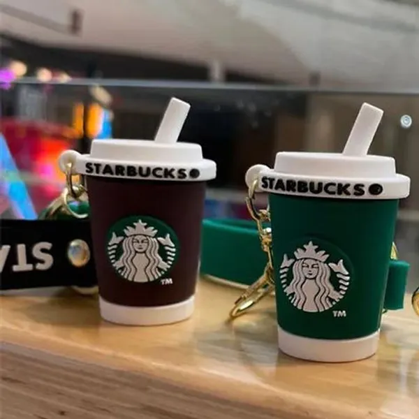 Buy1Get1Free_{BoGo}_keychain_with_star--bucks_sipper_logo_for_gifting_(Random_Color)