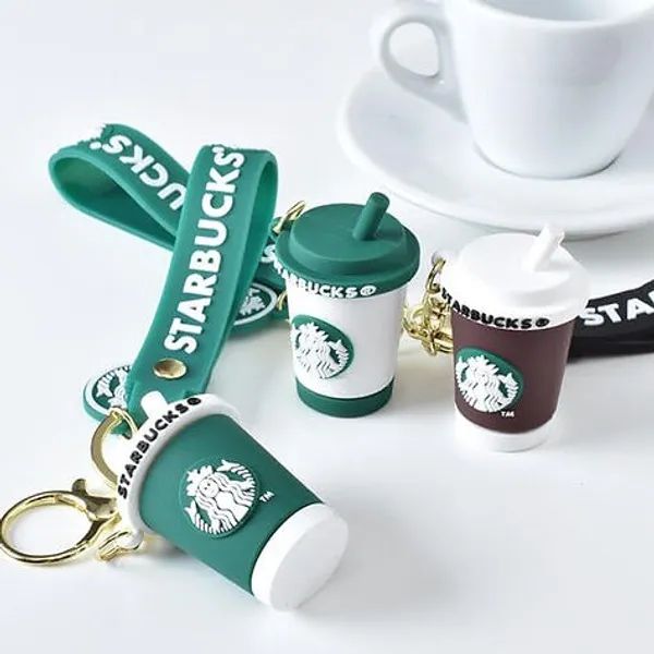 Buy1Get1Free_{BoGo}_keychain_with_star--bucks_sipper_logo_for_gifting_(Random_Color)