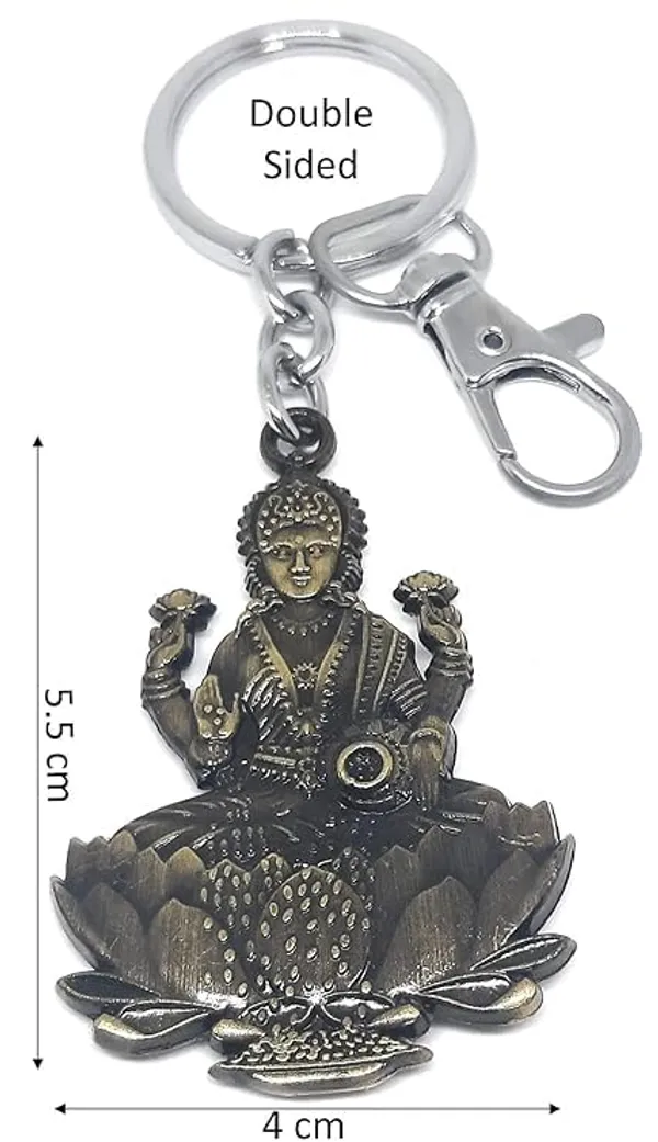 Buy_1_get_1_free_{BOGO}_KEYCHAIN_MAHALAXMI_JI_in_green_/_antique_/_silver_/_golden_color,_bring_the_laxmi_at_your_home