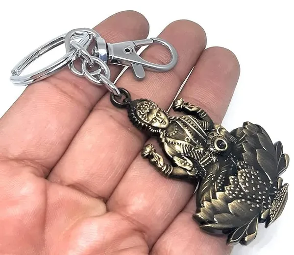 Buy_1_get_1_free_{BOGO}_KEYCHAIN_MAHALAXMI_JI_in_green_/_antique_/_silver_/_golden_color,_bring_the_laxmi_at_your_home