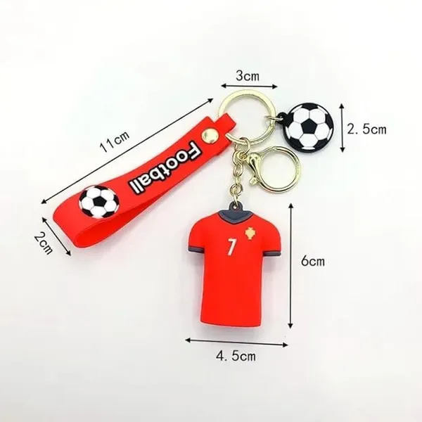 Buy_1_get_1_free_{BoGO}_CR7_ronaldo_theme_red_jersey_football_fans_keychains_for_him_her_gifting