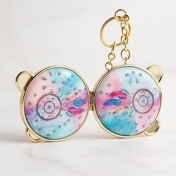 Buy_1_get_3_offer*_rakhi_gifting_offer_Abelestore_Keychain_pocket_mirror_pendant_for_the_female_girls_easy_to_hang_on_bags