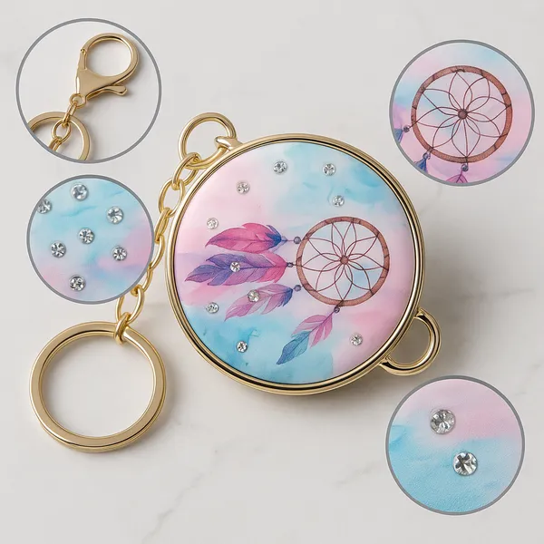 Buy_1_get_3_offer*_rakhi_gifting_offer_Abelestore_Keychain_pocket_mirror_pendant_for_the_female_girls_easy_to_hang_on_bags