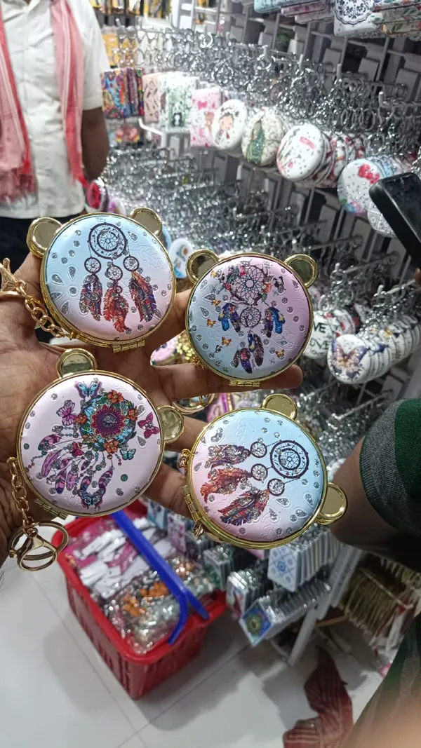 Buy_1_get_3_offer*_rakhi_gifting_offer_Abelestore_Keychain_pocket_mirror_pendant_for_the_female_girls_easy_to_hang_on_bags