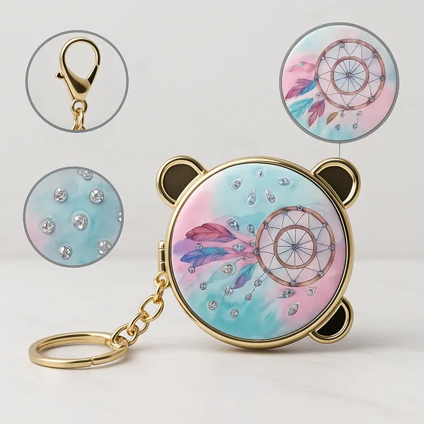Buy_1_get_3_offer*_rakhi_gifting_offer_Abelestore_Keychain_pocket_mirror_pendant_for_the_female_girls_easy_to_hang_on_bags