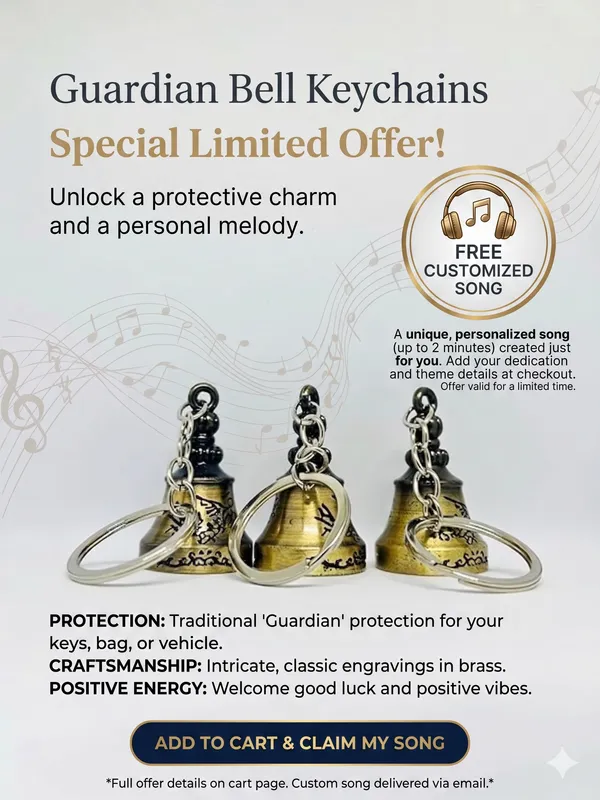 Guardian_Bell_Keychain_for_Bike_&_Car_+_Bundled_Offer_with_Customized_Personal_Song_(Worth_₹1999)_|_Antique_Brass_Lucky_Charm_&_Biker_Safety_Gift