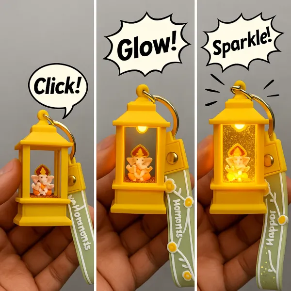 Multicolor_Ganpatiji_blue_Aura_led_lantern_with_golden_🌟_sparkle_glitter_fall__on_ganpatiji