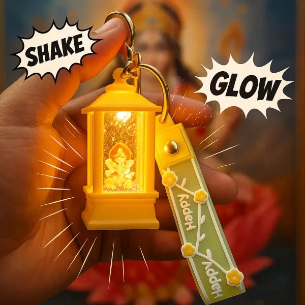 Multicolor_Ganpatiji_blue_Aura_led_lantern_with_golden_🌟_sparkle_glitter_fall__on_ganpatiji