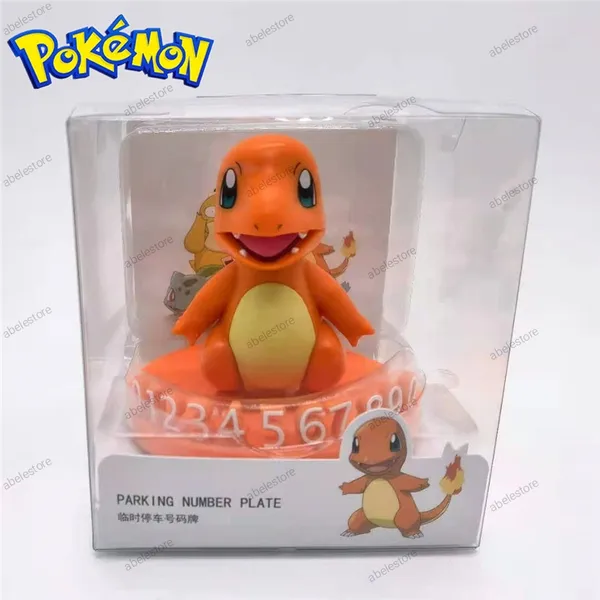 Poke--moon_charlizard_car_parking_number_plate_with_4_set_of_numbers_bobbleheads