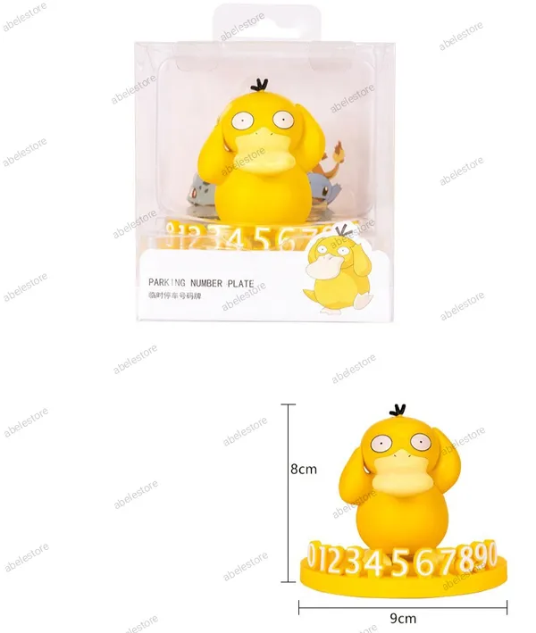 Poke--moon_charlizard_car_parking_number_plate_with_4_set_of_numbers_bobbleheads
