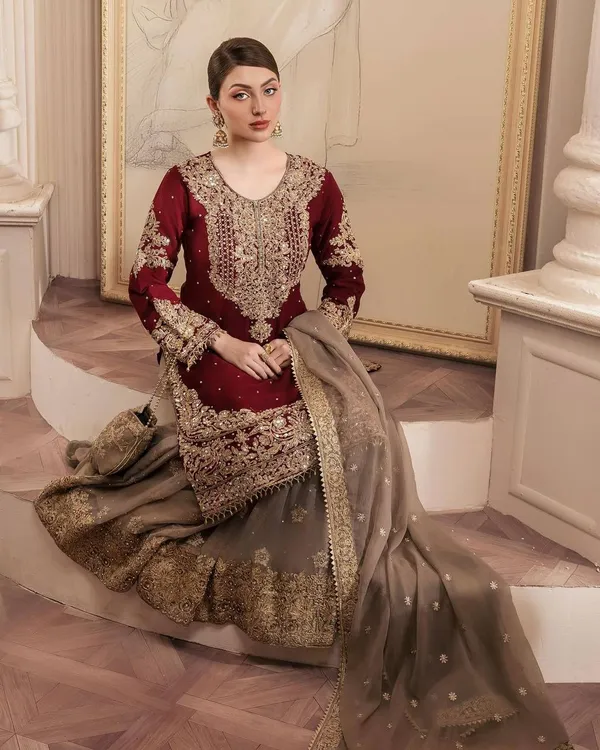 Beautiful_Georgette_Coding_&_Sequence_Work_With_Pearls_Embroidery_Sharara_Salwar_Suit_With_Dupatta