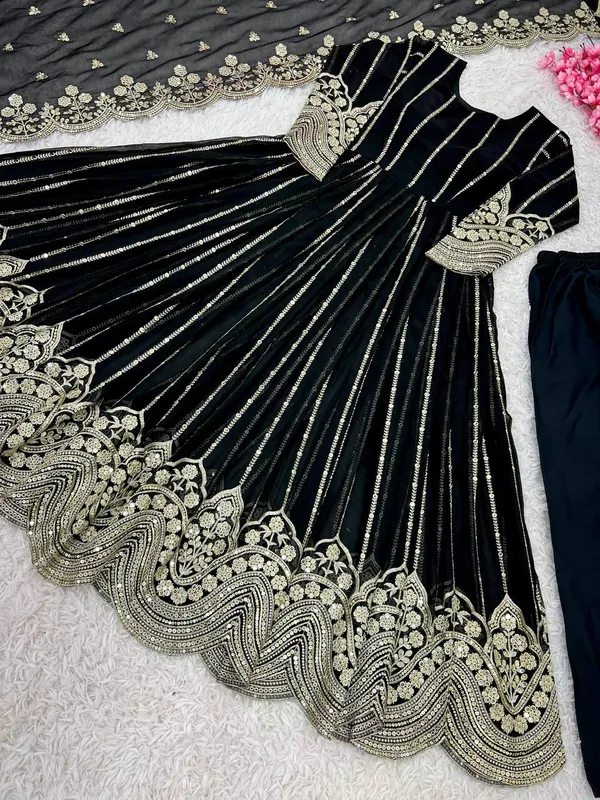 BLACK_NAIRA_CUT_GEORGETTE_SEQUENCE_EMBROIDERED_ANARKALI_SALWAR_SUIT_WITH_DUPATTA