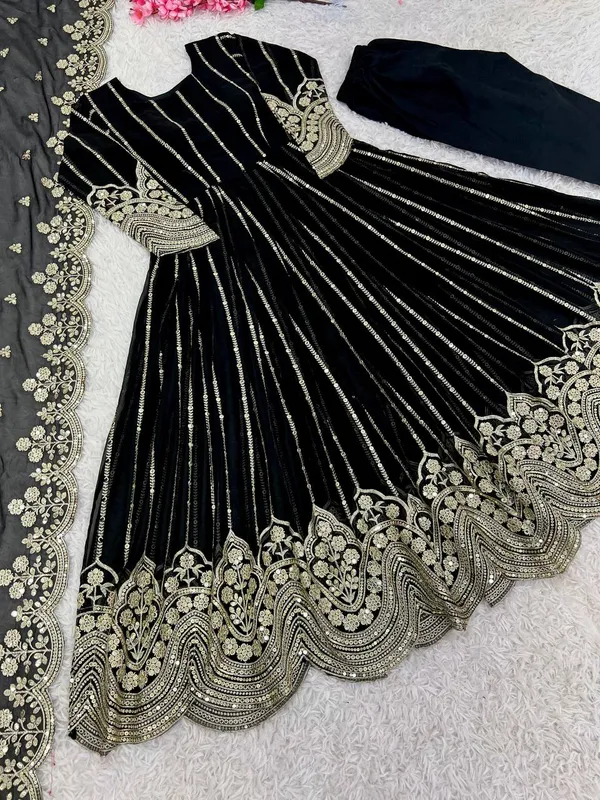 BLACK_NAIRA_CUT_GEORGETTE_SEQUENCE_EMBROIDERED_ANARKALI_SALWAR_SUIT_WITH_DUPATTA