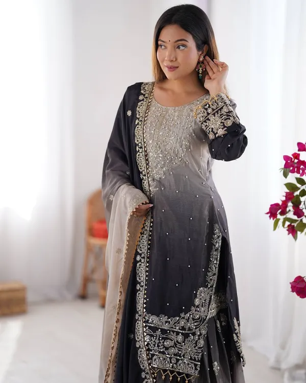 BLACK_SHADED_CHINNON_SILK_CODING_SEQUENCE_EMBROIDERED_SHARARA_SALWAR_SUIT_WITH_DUPATTA