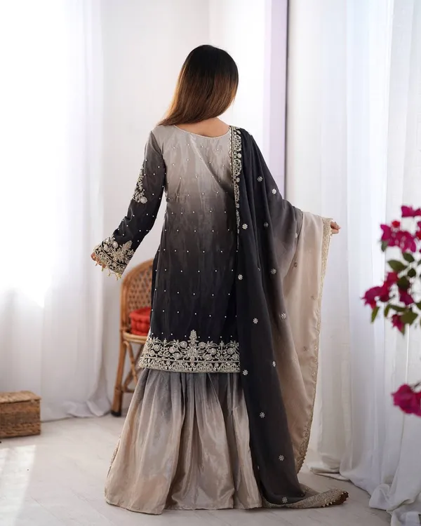 BLACK_SHADED_CHINNON_SILK_CODING_SEQUENCE_EMBROIDERED_SHARARA_SALWAR_SUIT_WITH_DUPATTA