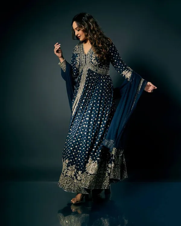 Blue_Heavy_Sequence_Embroidered_Anarkali_Lehenga_Salwar_Suit_With_Dupatta