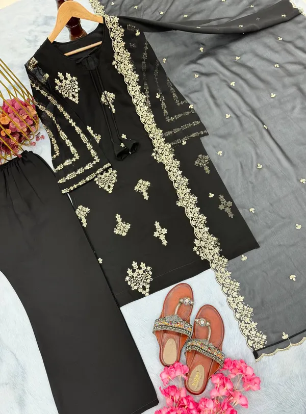 Black_Heavy_Faux_Georgette_Sequence_Embroidered_Fancy_Bell_Sleeve_Salwar_Suit_With_Dupatta