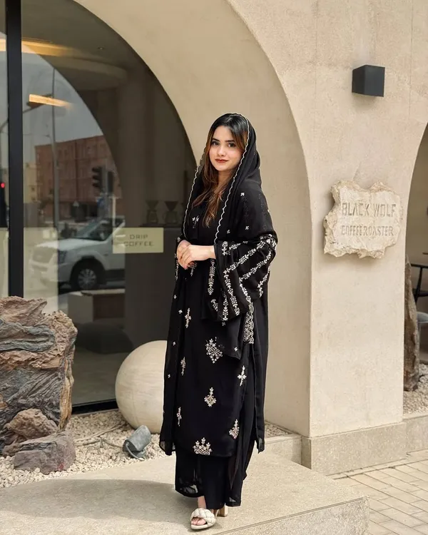Black_Heavy_Faux_Georgette_Sequence_Embroidered_Fancy_Bell_Sleeve_Salwar_Suit_With_Dupatta