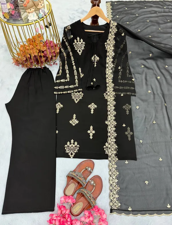 Black_Heavy_Faux_Georgette_Sequence_Embroidered_Fancy_Bell_Sleeve_Salwar_Suit_With_Dupatta
