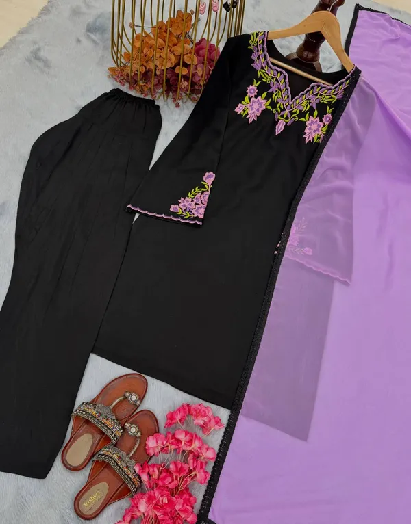 Black_Heavy_Rayon_Silk_Embroidered_Farsi_Salwar_Suit_With_Dupatta