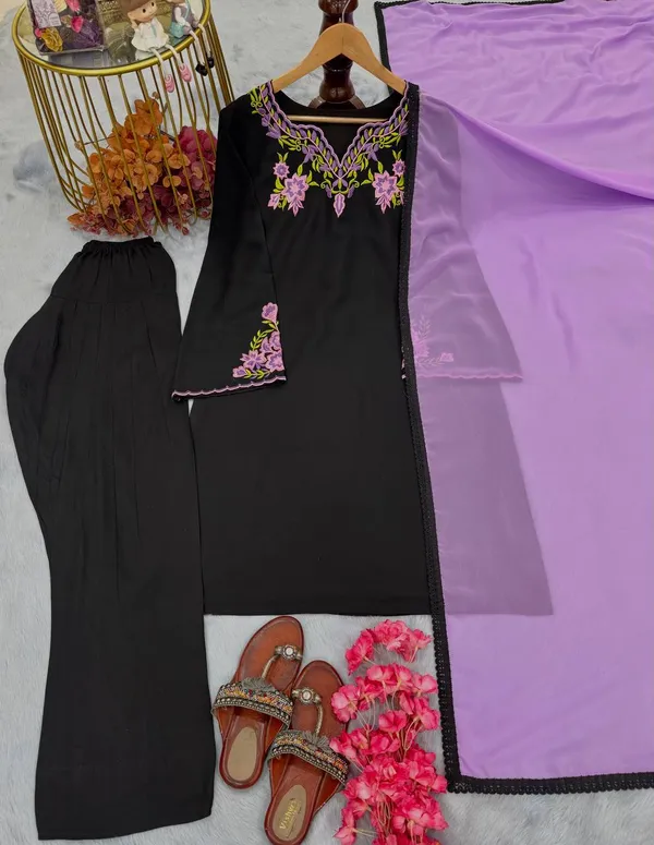 Black_Heavy_Rayon_Silk_Embroidered_Farsi_Salwar_Suit_With_Dupatta