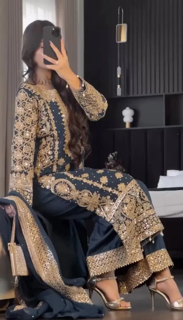 Blue_Faux_Georgette_Heavy_Embroidery_Sequence_&_Moti_Work_Salwar_Suit_With_Dupatta